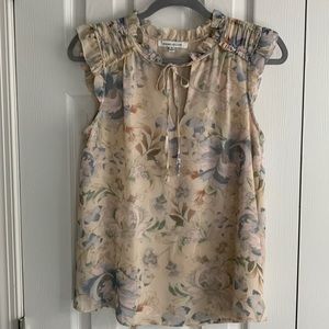 Rose and Olive Sleeveless Floral Blouse Sm